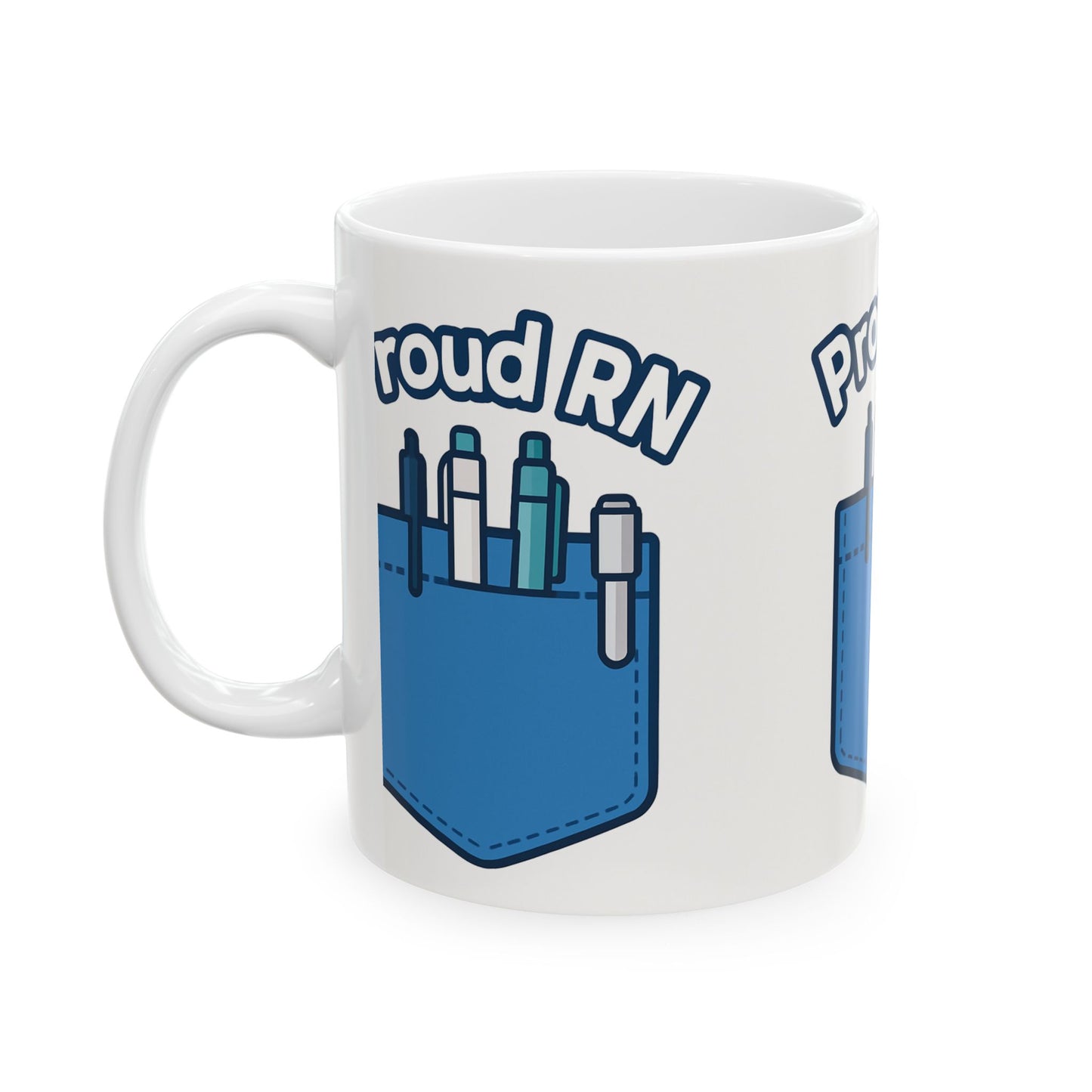 Proud RN Ceramic Mug: Ideal Gift for Nurses, Nurse Appreciation, Healthcare Professional, Coffee Lover, Unique Nursing Mug
