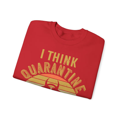 i think quarantine is spelled camping-01 — Unisex Heavy Blend Crewneck (G18000)