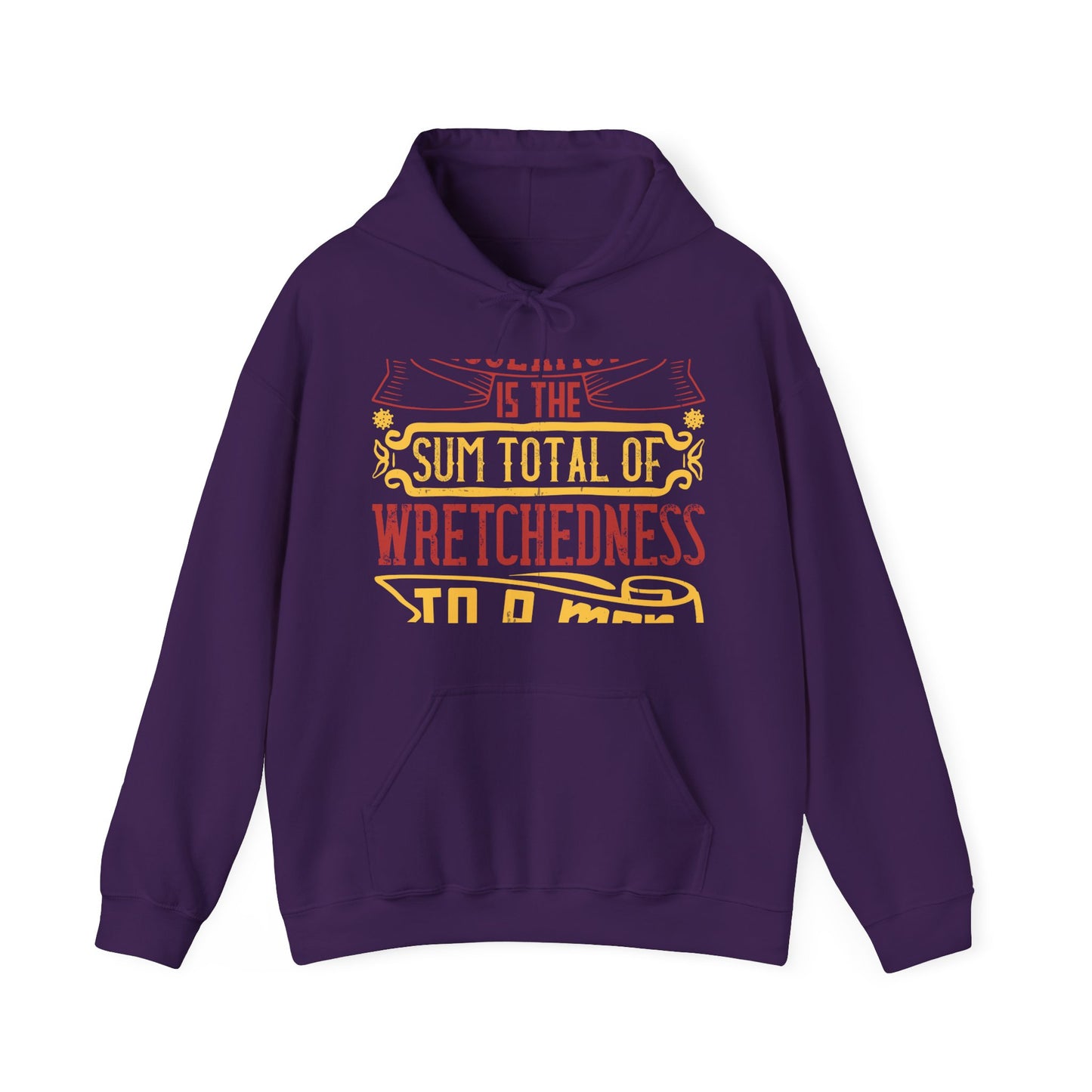 Isolation is the sum total of wretchedness to a man-01 — Unisex Heavy Blend Hoodie (G18500)