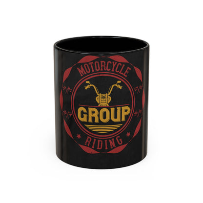 motorcycle group riding — Accent Mug 11/15oz
