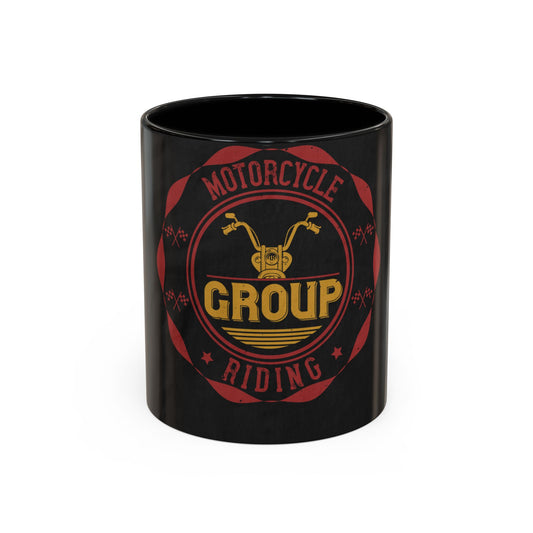 motorcycle group riding — Accent Mug 11/15oz