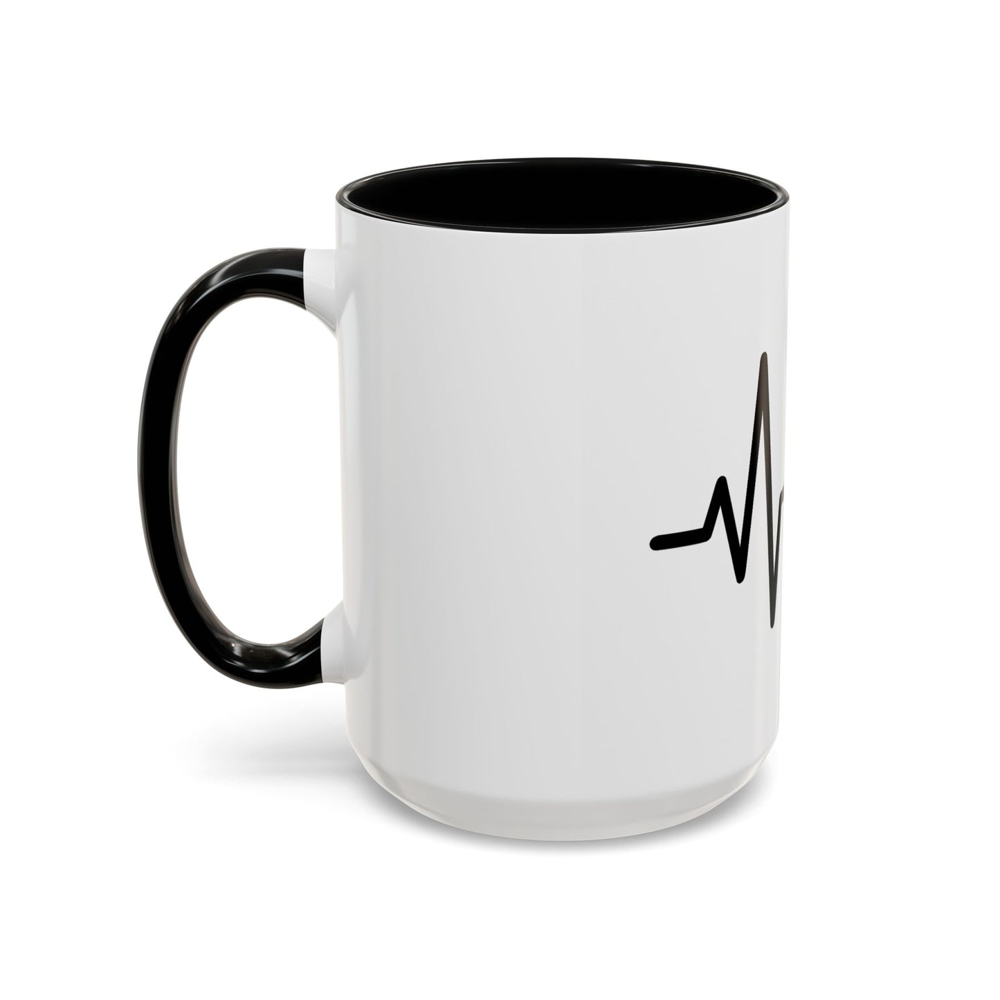 Stock Market Heartbeat Accent Coffee Mug (11, 15oz), Financial Market Trader Gift, Wall Street Investor Mug, Stock Market