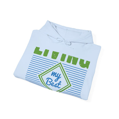 living my best quarantine-01 — Unisex Heavy Blend Hoodie (G18500)