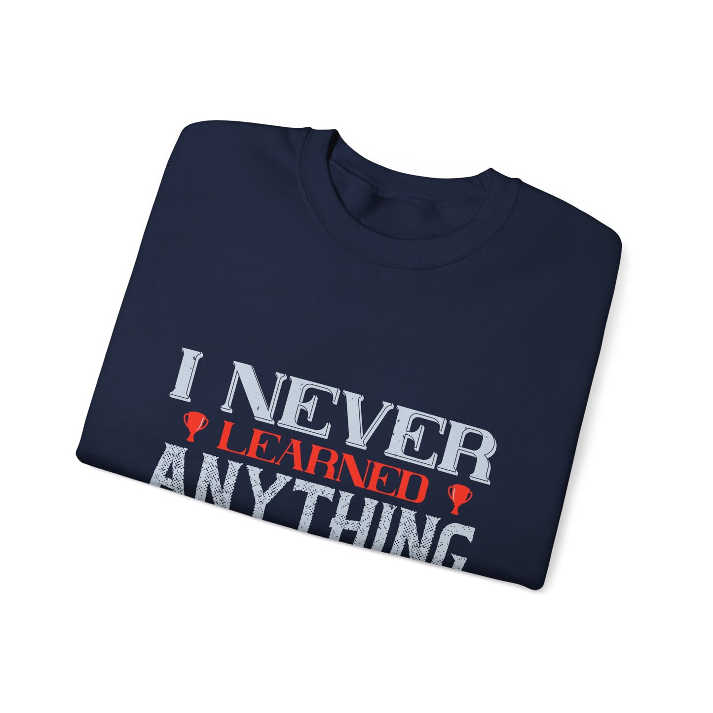 I never learned anything from a match that I won-01 — Unisex Heavy Blend Crewneck (G18000)