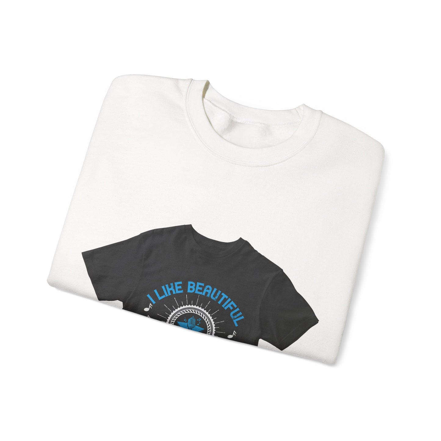 I like beautiful melodies telling me terrible things — Unisex Heavy Blend Crewneck (G18000)