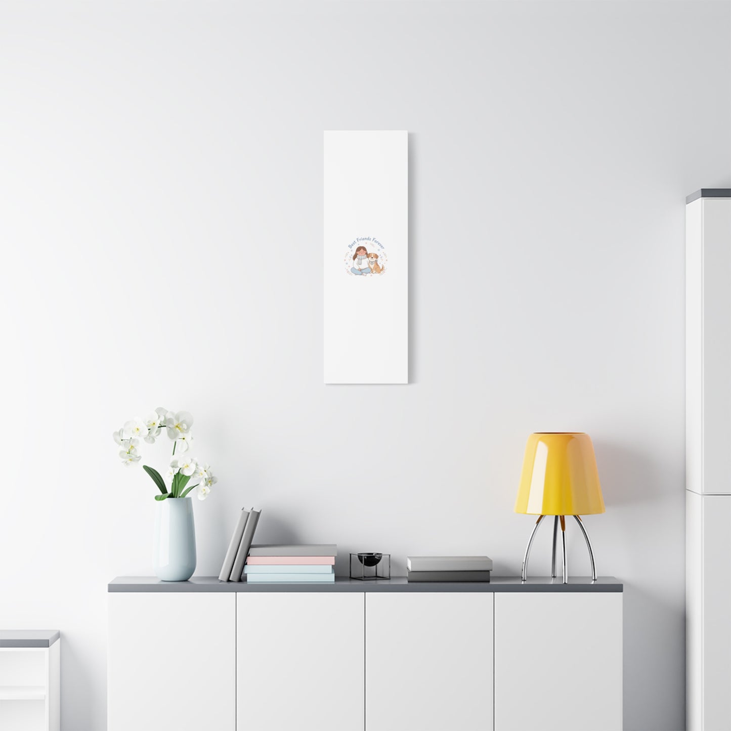 Best Friends Forever Canvas | Pet Owner Matching, Paw Print Art