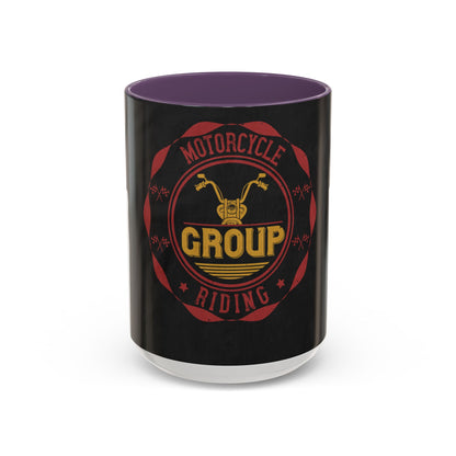 motorcycle group riding — Accent Mug 11/15oz