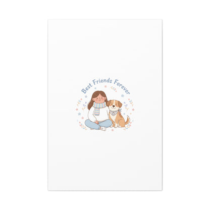 Best Friends Forever Canvas | Pet Owner Matching, Paw Print Art