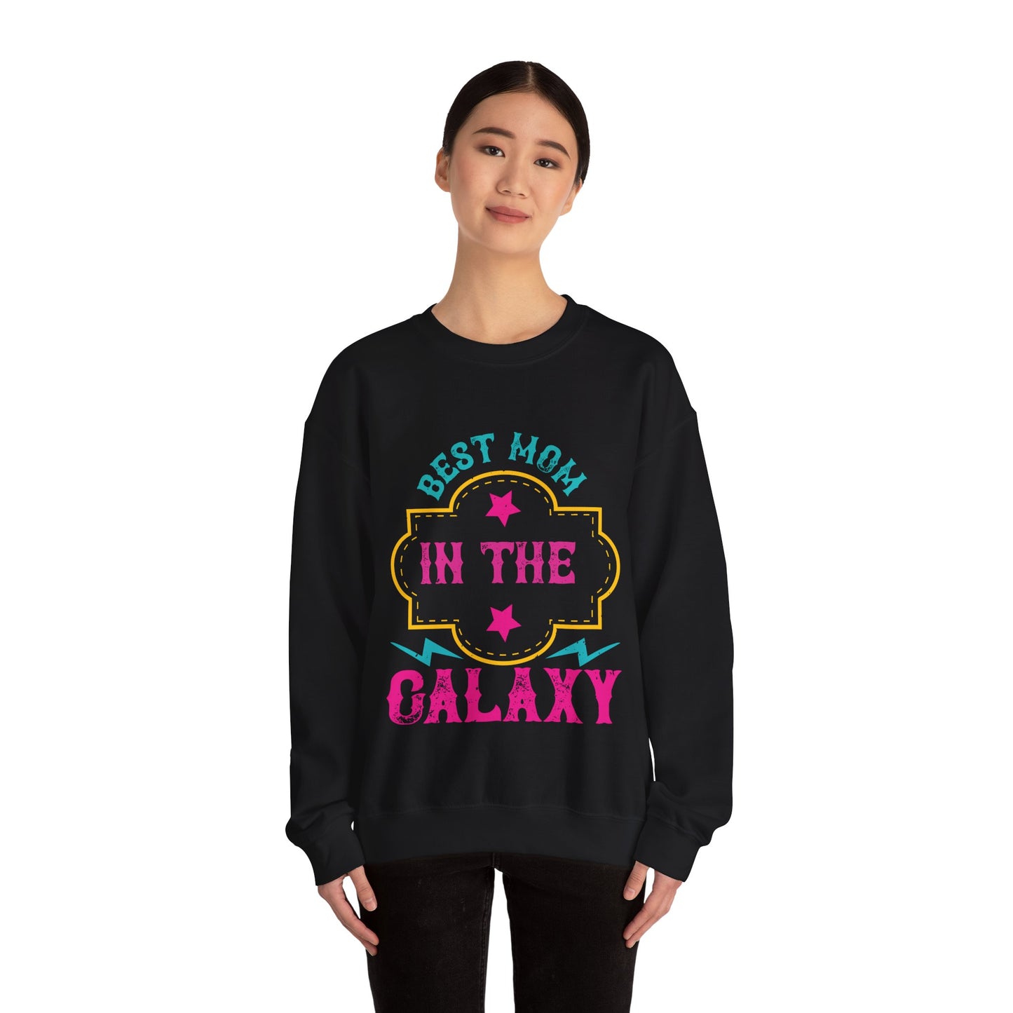 best mom in the galaxy-01 — Unisex Heavy Blend Crewneck (G18000)