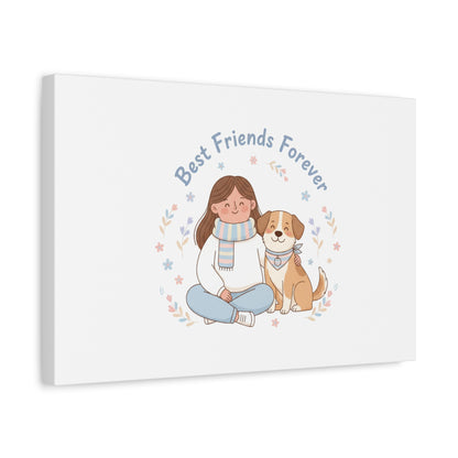 Best Friends Forever Canvas | Pet Owner Matching, Paw Print Art