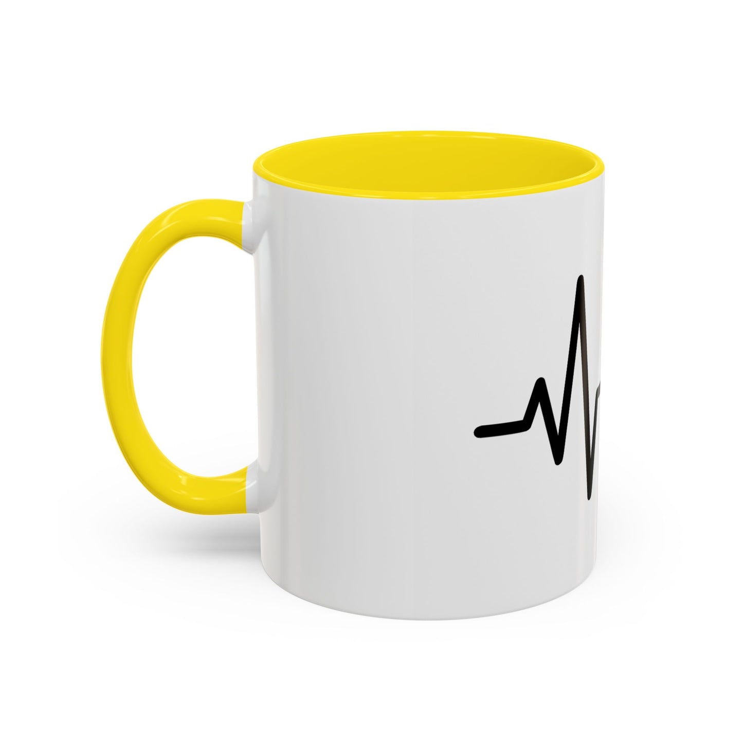Stock Market Heartbeat Accent Coffee Mug (11, 15oz), Financial Market Trader Gift, Wall Street Investor Mug, Stock Market