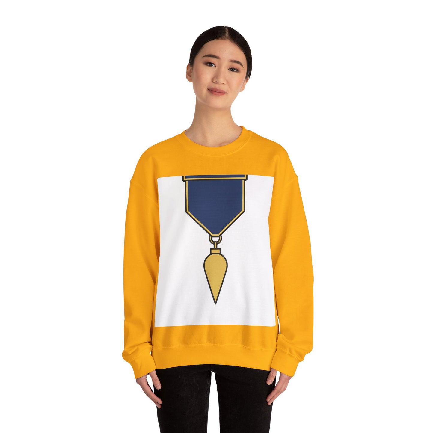 Junior Warden -JW - white bg — Unisex Heavy Blend Crewneck (G18000)