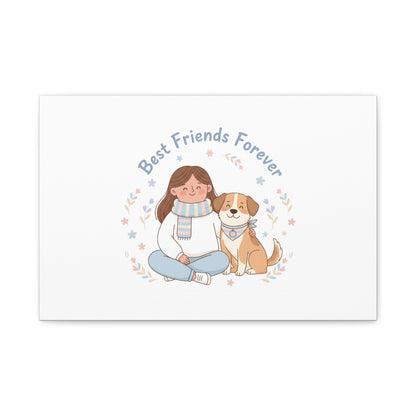 Best Friends Forever Canvas | Pet Owner Matching, Paw Print Art