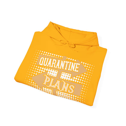 quarantine plans-01 — Unisex Heavy Blend Hoodie (G18500)