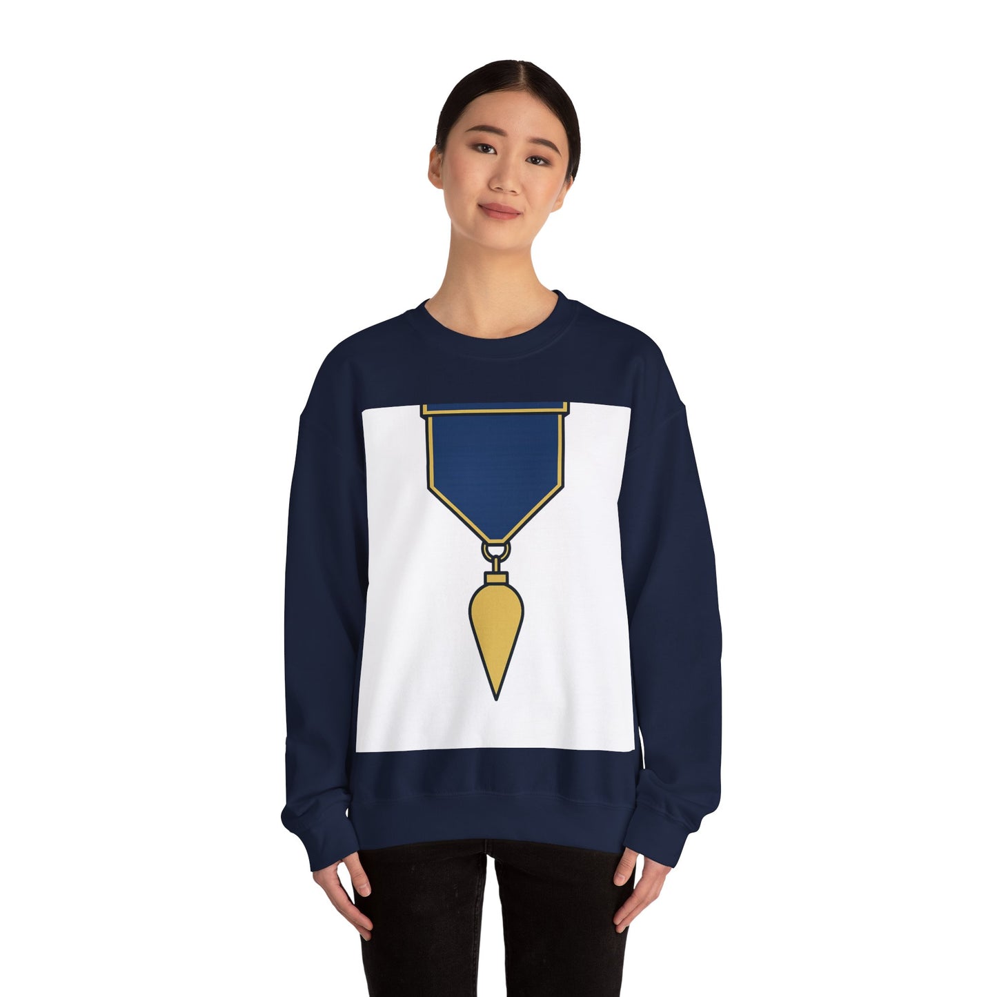 Junior Warden -JW - white bg — Unisex Heavy Blend Crewneck (G18000)