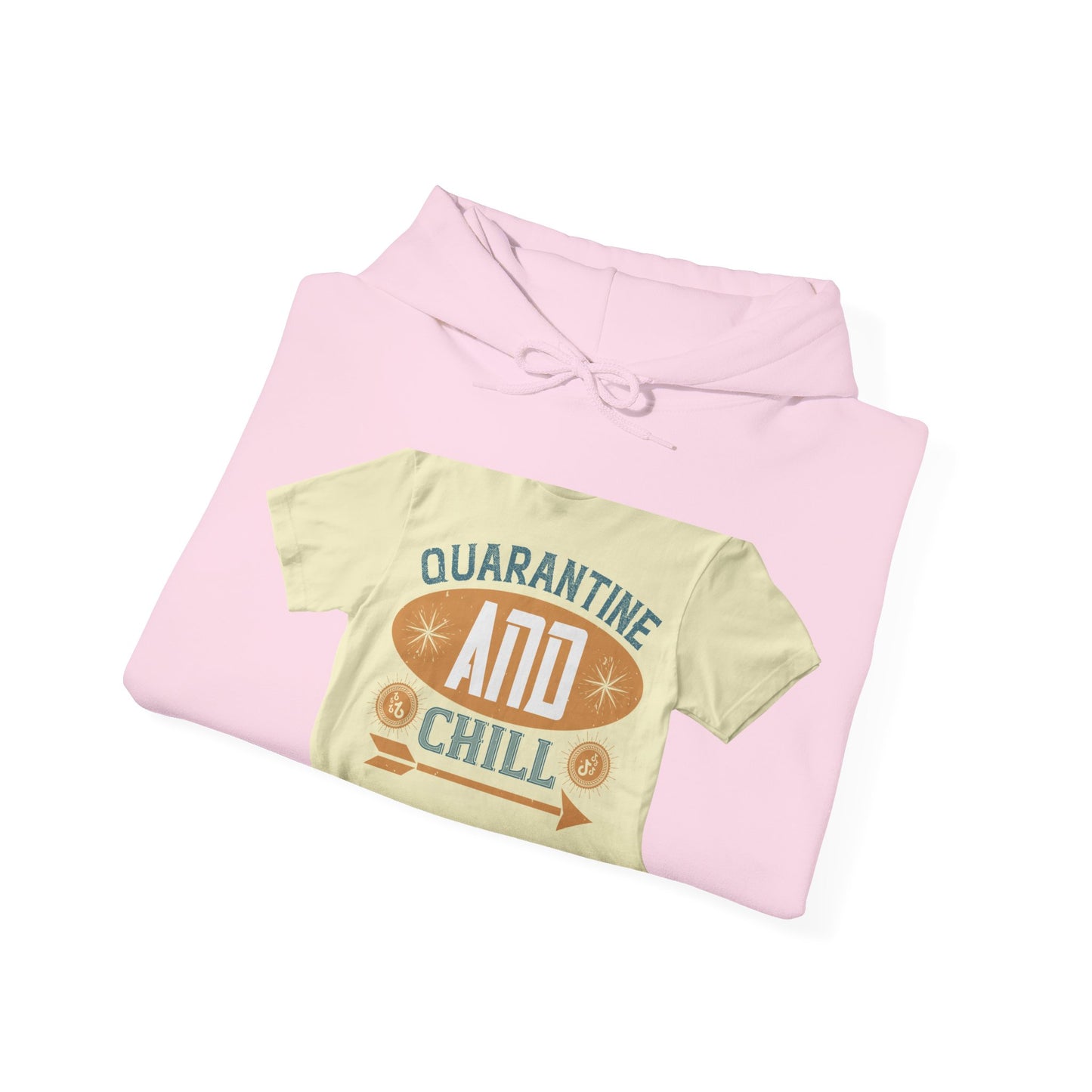 quarantine and chill — Unisex Heavy Blend Hoodie (G18500)