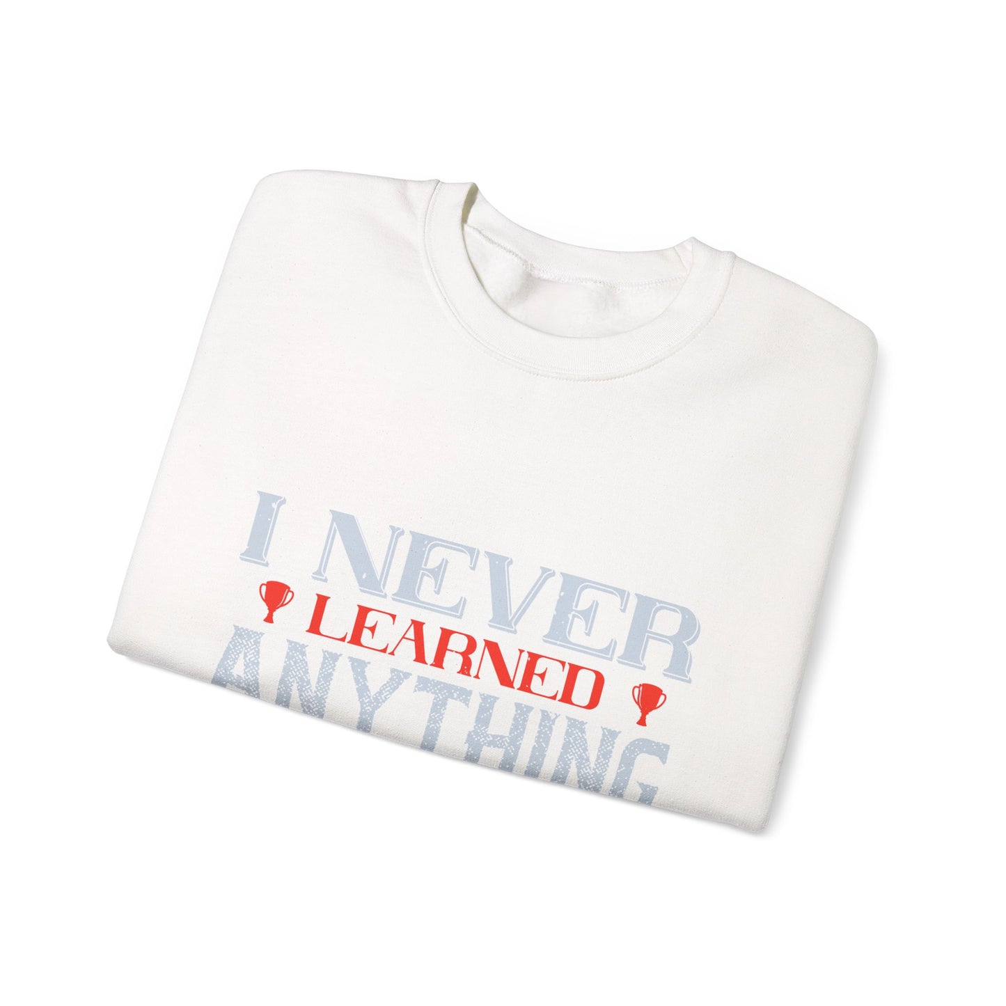 I never learned anything from a match that I won-01 — Unisex Heavy Blend Crewneck (G18000)