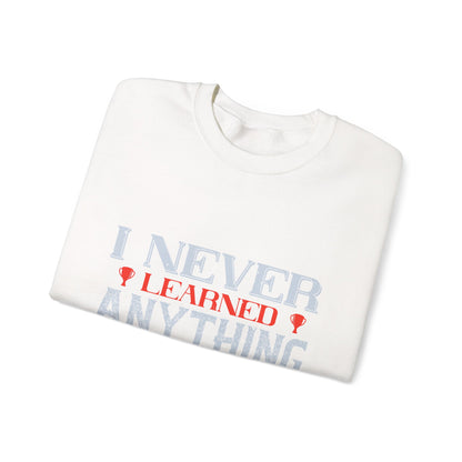 I never learned anything from a match that I won-01 — Unisex Heavy Blend Crewneck (G18000)