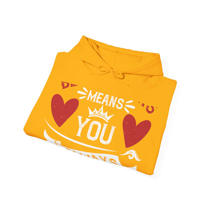 Being sisters means you always have back up-1 — Unisex Heavy Blend Hoodie (G18500)