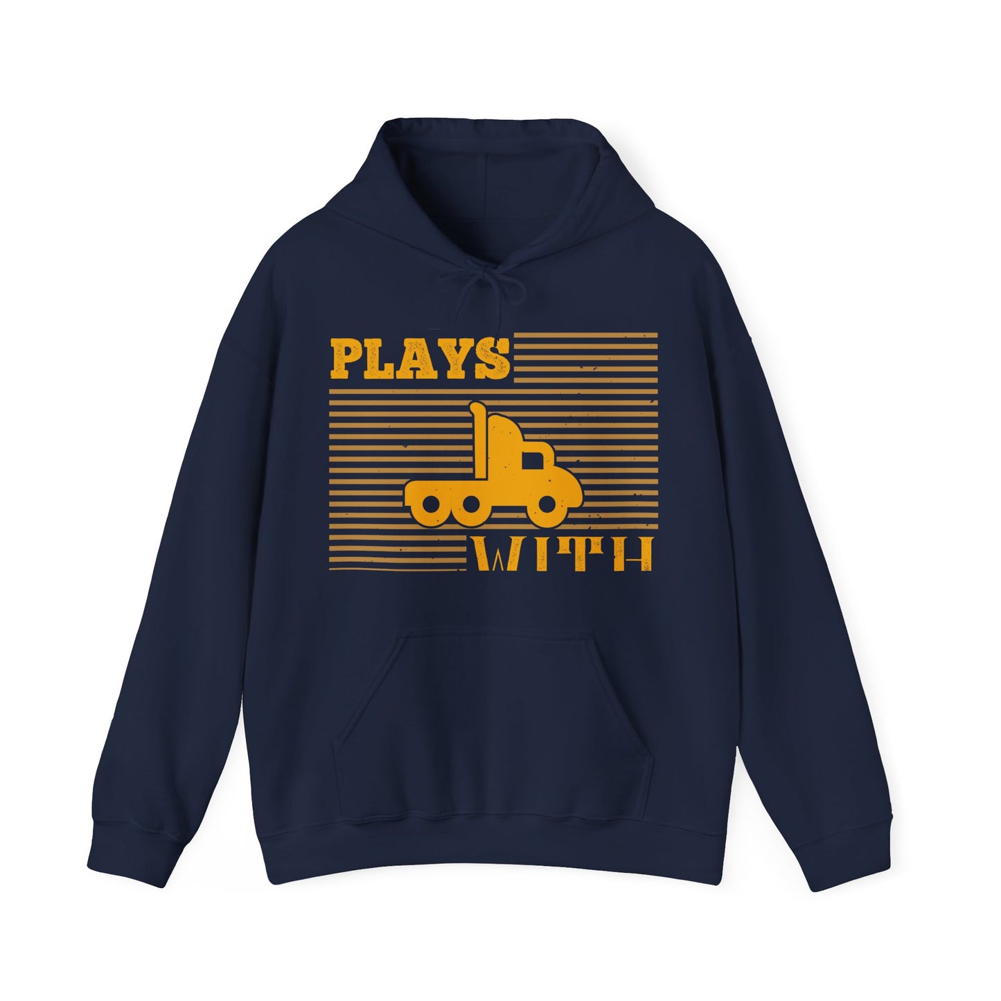 Still Plays With Trucks (2) — Unisex Heavy Blend Hoodie (G18500)