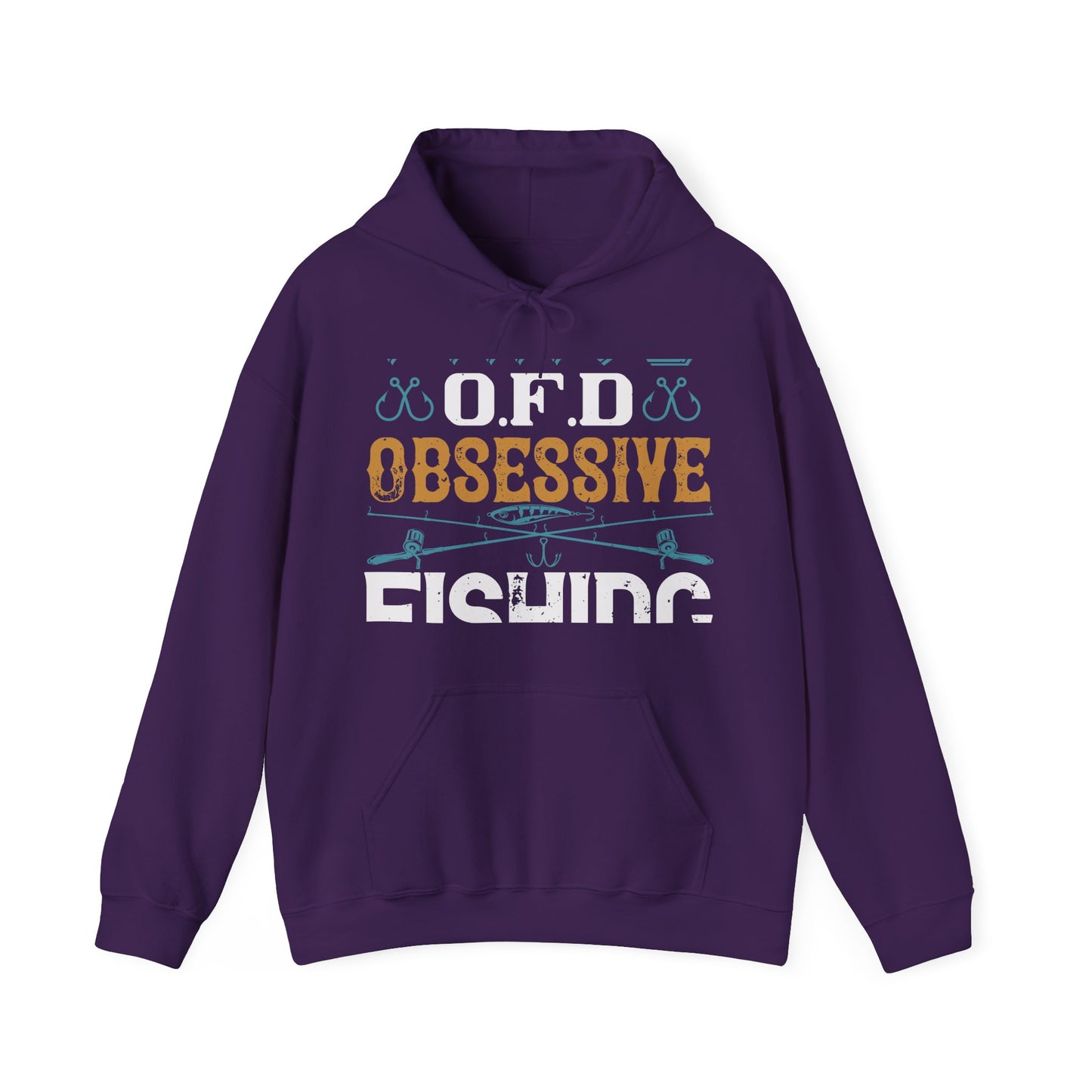 I HAVE O.F.D OBSESSIVE FISHING DISORDER-01 — Unisex Heavy Blend Hoodie (G18500)
