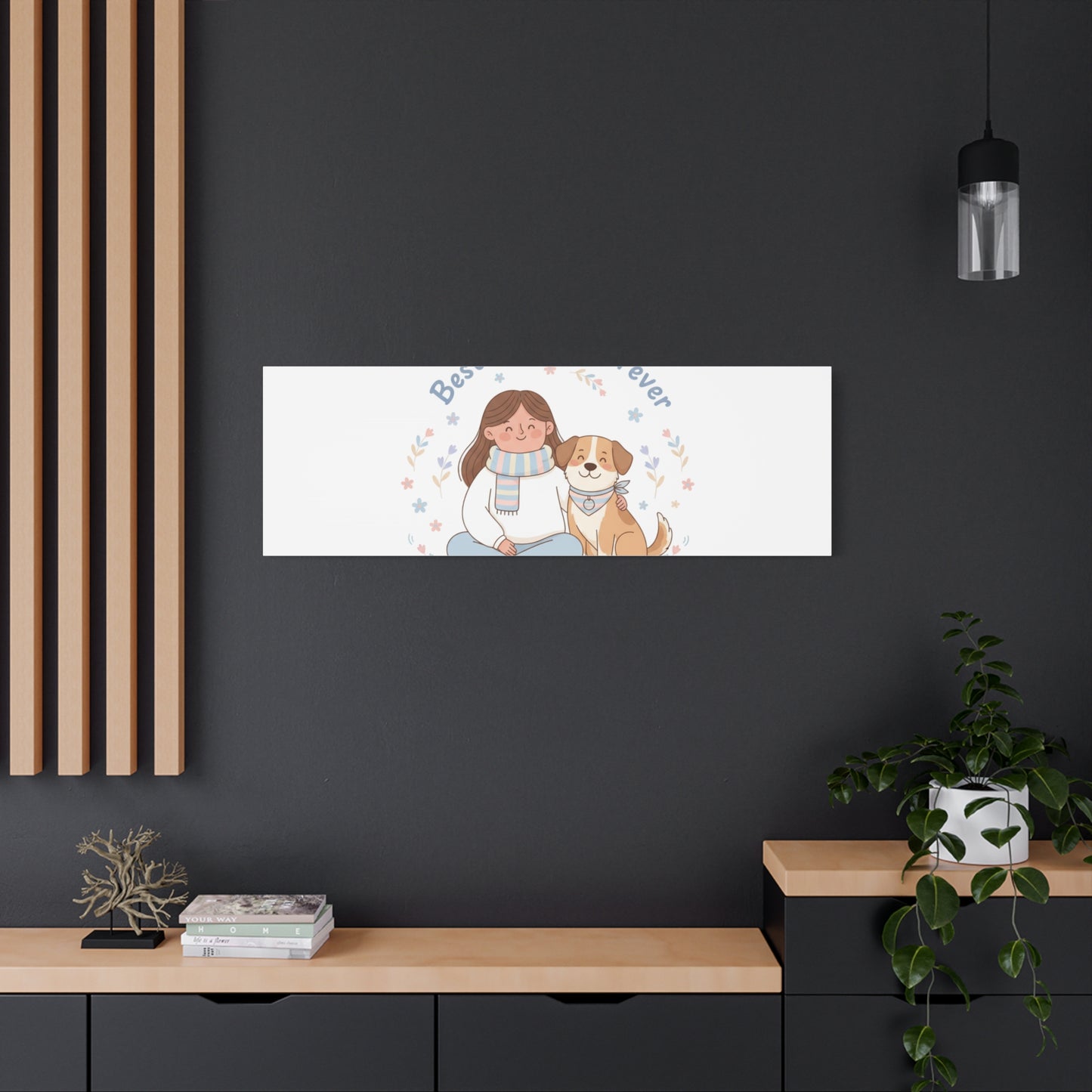 Best Friends Forever Canvas | Pet Owner Matching, Paw Print Art