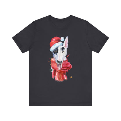 Bull Terrier Dog With Cap T-shirt, Dog Tshirt, Pet Shirt, Animal Unisex Shirt, Crewneck Shirt, Short Sleeve Tee, Gift for Him, Gift for Her