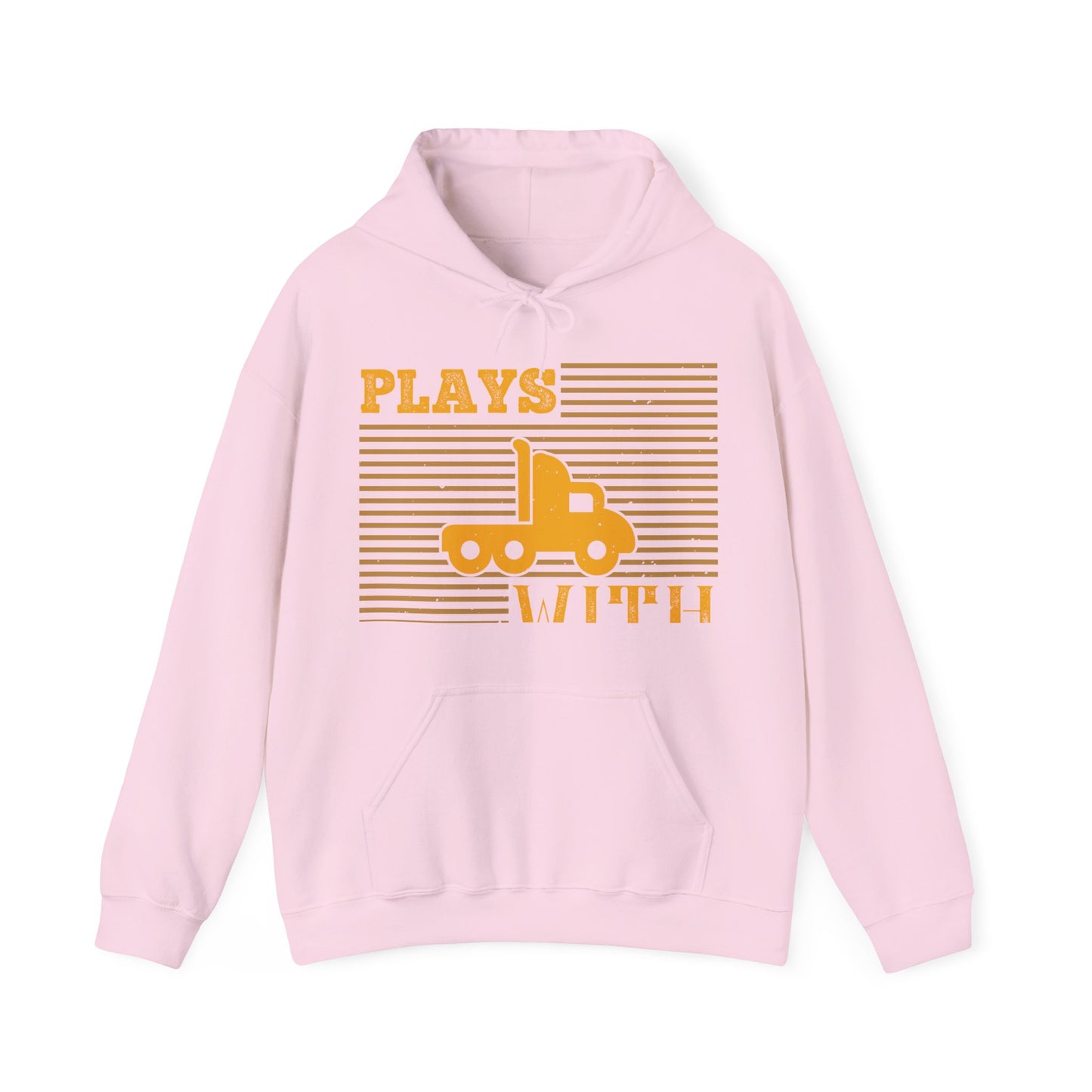 Still Plays With Trucks (2) — Unisex Heavy Blend Hoodie (G18500)