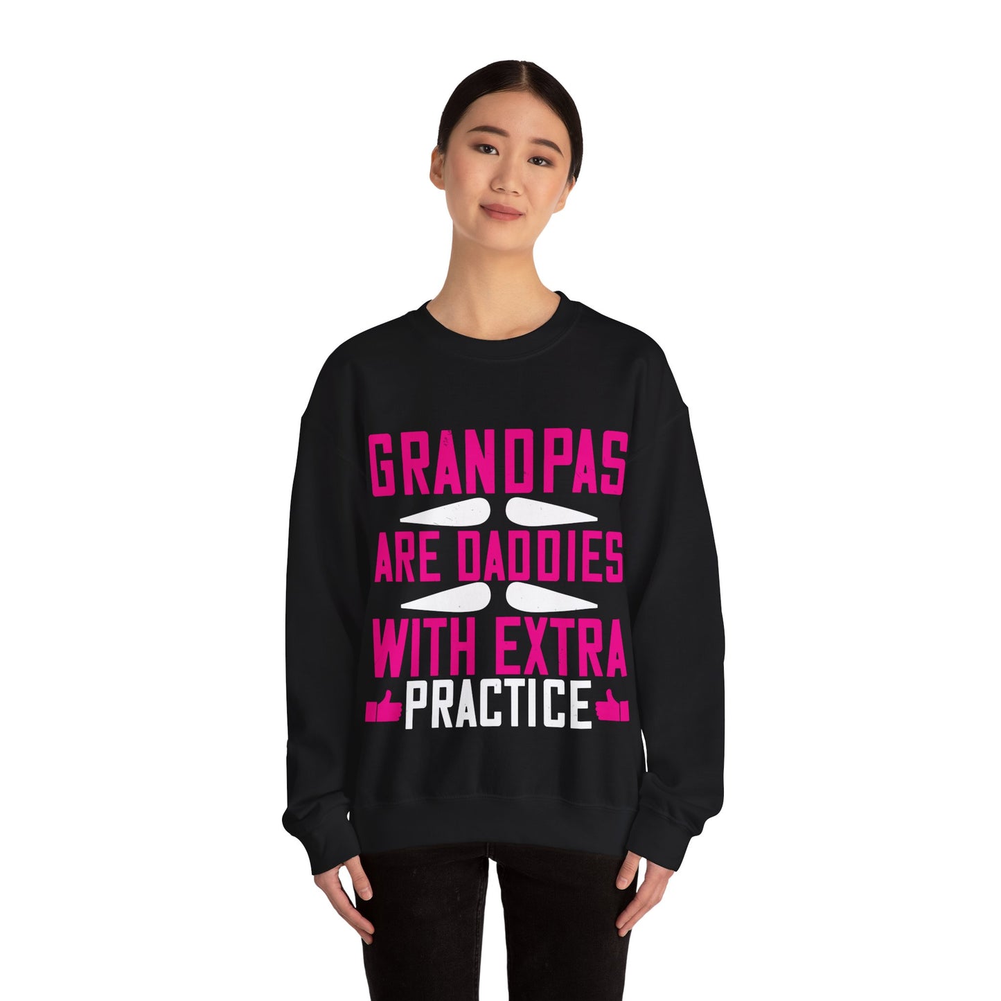 Grandpas are daddies with extra practice-01 — Unisex Heavy Blend Crewneck (G18000)