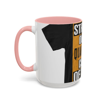 straight outta quarantine class of 2020 — Accent Mug 11/15oz