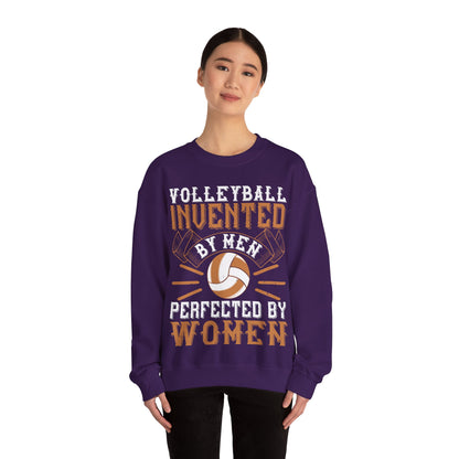 Volleyball Invented by men, perfected by women-01 — Unisex Heavy Blend Crewneck (G18000)