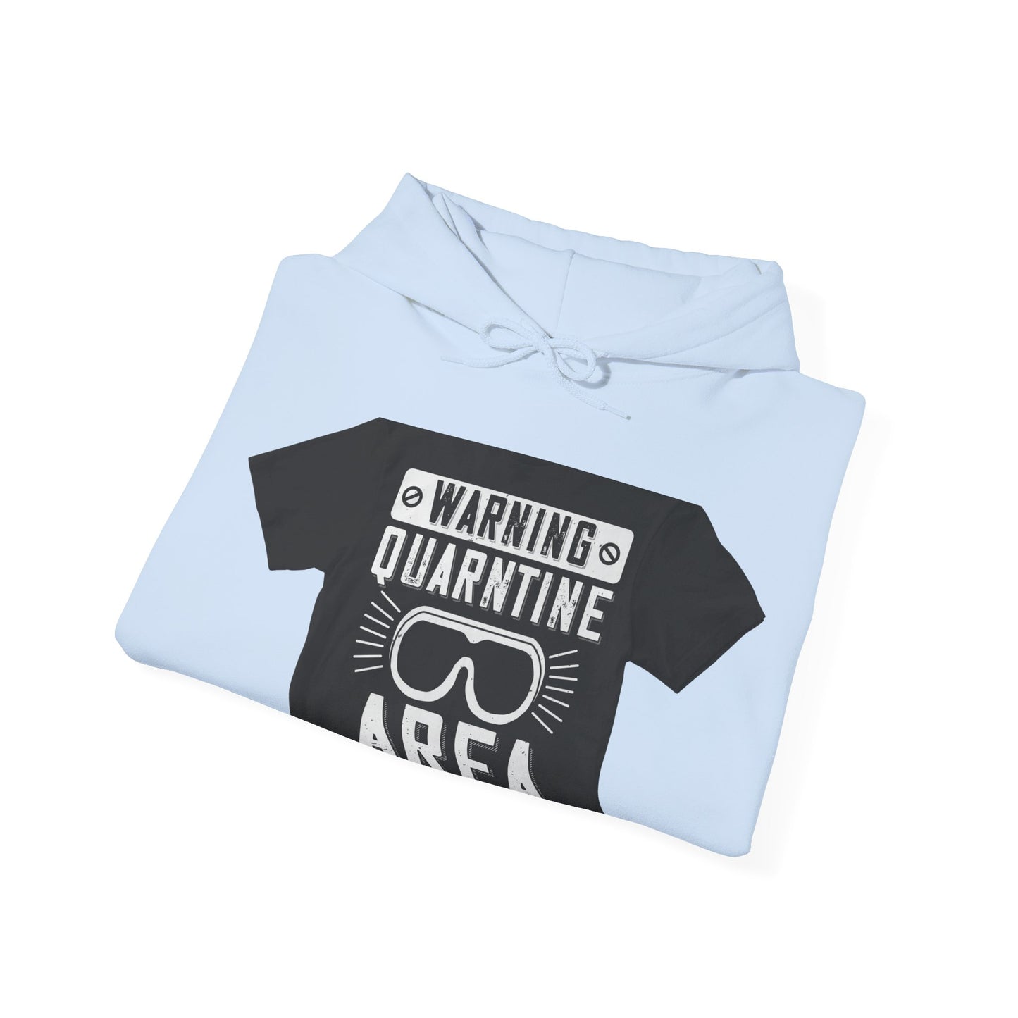 warning quarantine area — Unisex Heavy Blend Hoodie (G18500)