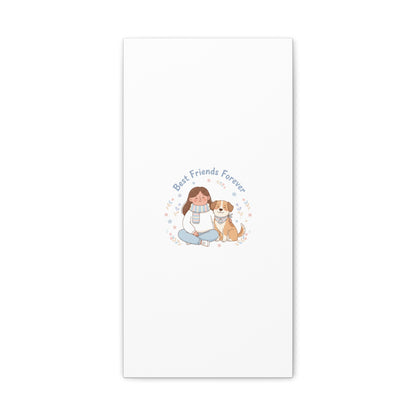 Best Friends Forever Canvas | Pet Owner Matching, Paw Print Art