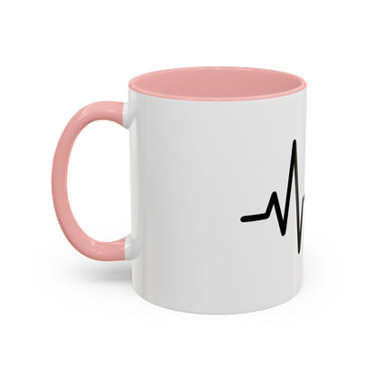 Stock Market Heartbeat Accent Coffee Mug (11, 15oz), Financial Market Trader Gift, Wall Street Investor Mug, Stock Market