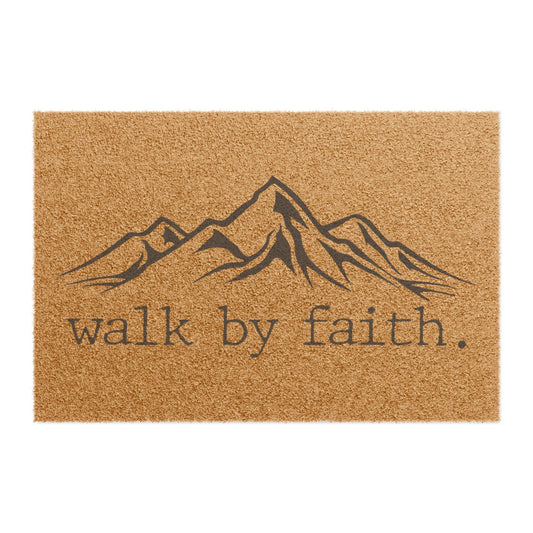 Walk by Faith: Inspirational Doormat for a Graceful Entrance