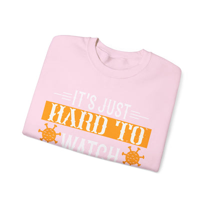 It's just hard to watch isolation basketball-01 — Unisex Heavy Blend Crewneck (G18000)