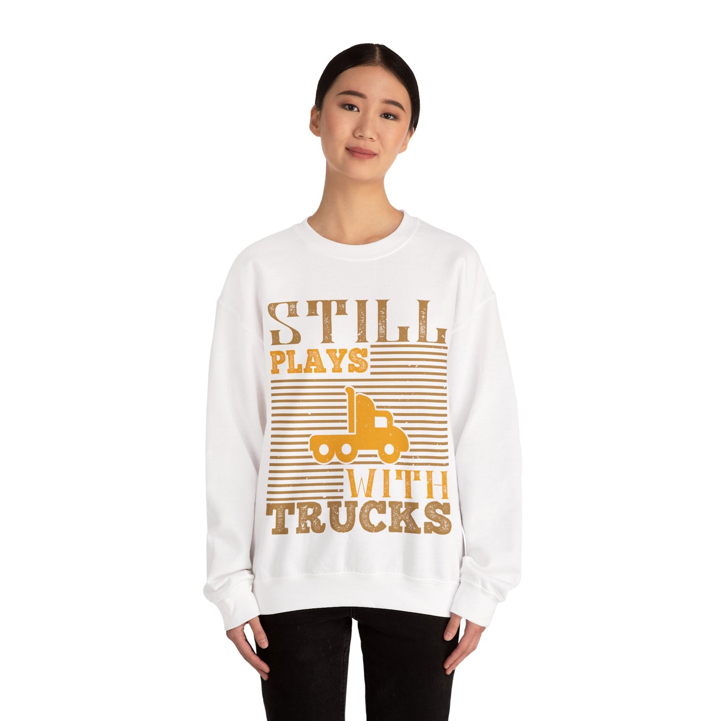 Still Plays With Trucks (2) — Unisex Heavy Blend Crewneck (G18000)