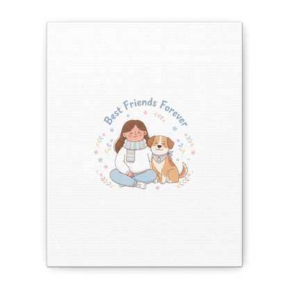 Best Friends Forever Canvas | Pet Owner Matching, Paw Print Art