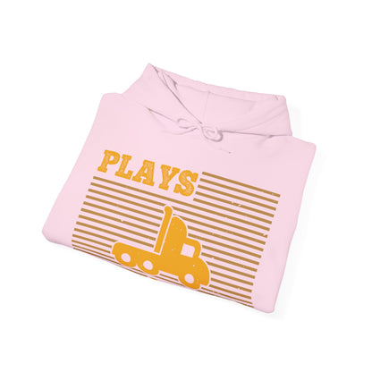 Still Plays With Trucks (2) — Unisex Heavy Blend Hoodie (G18500)