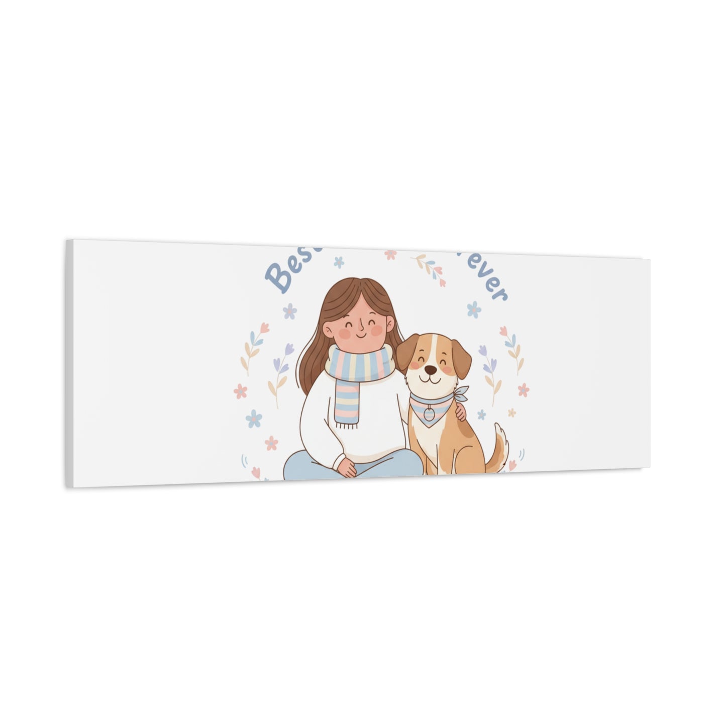 Best Friends Forever Canvas | Pet Owner Matching, Paw Print Art