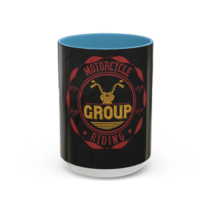 motorcycle group riding — Accent Mug 11/15oz