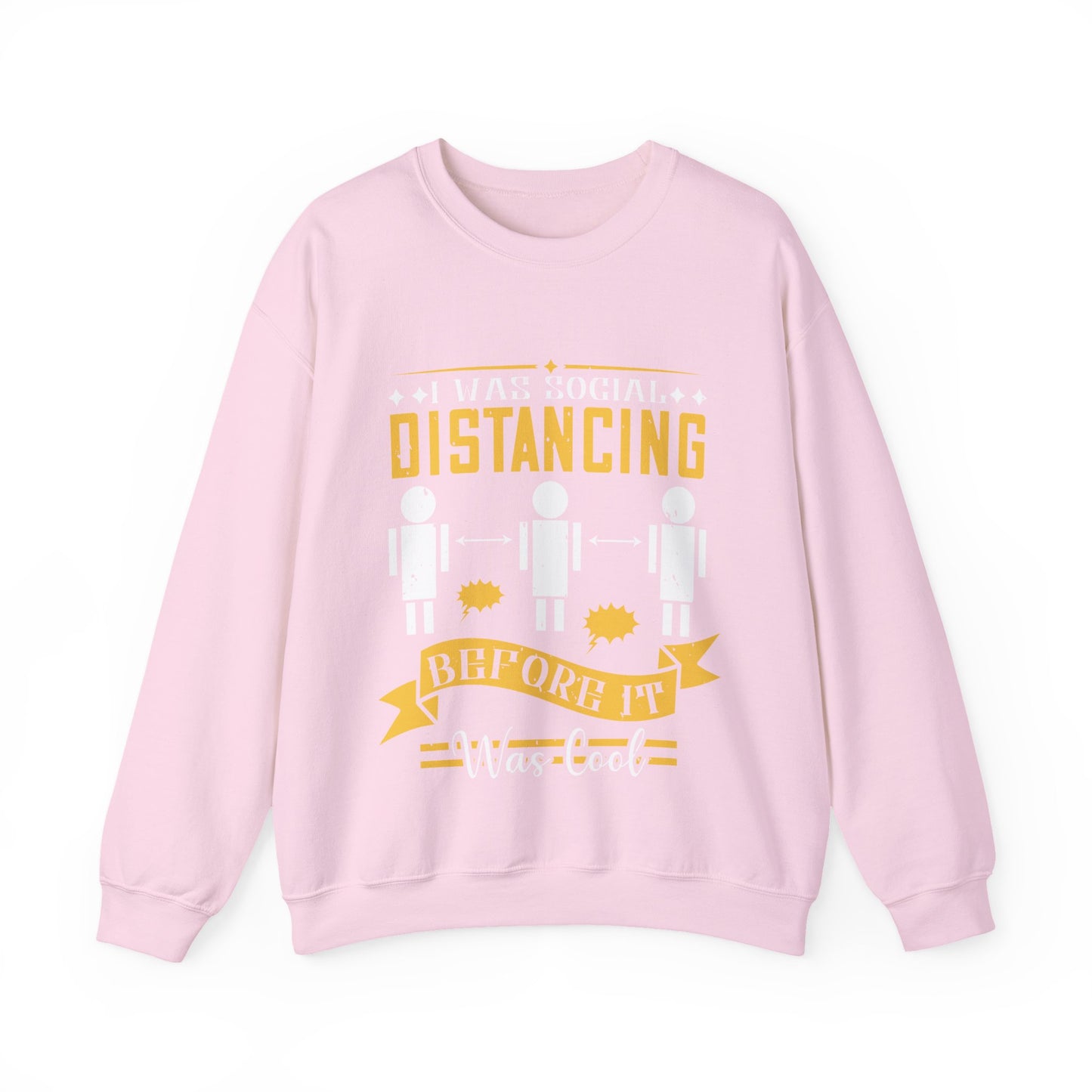 I was social distancing before it was coo-01 — Unisex Heavy Blend Crewneck (G18000)