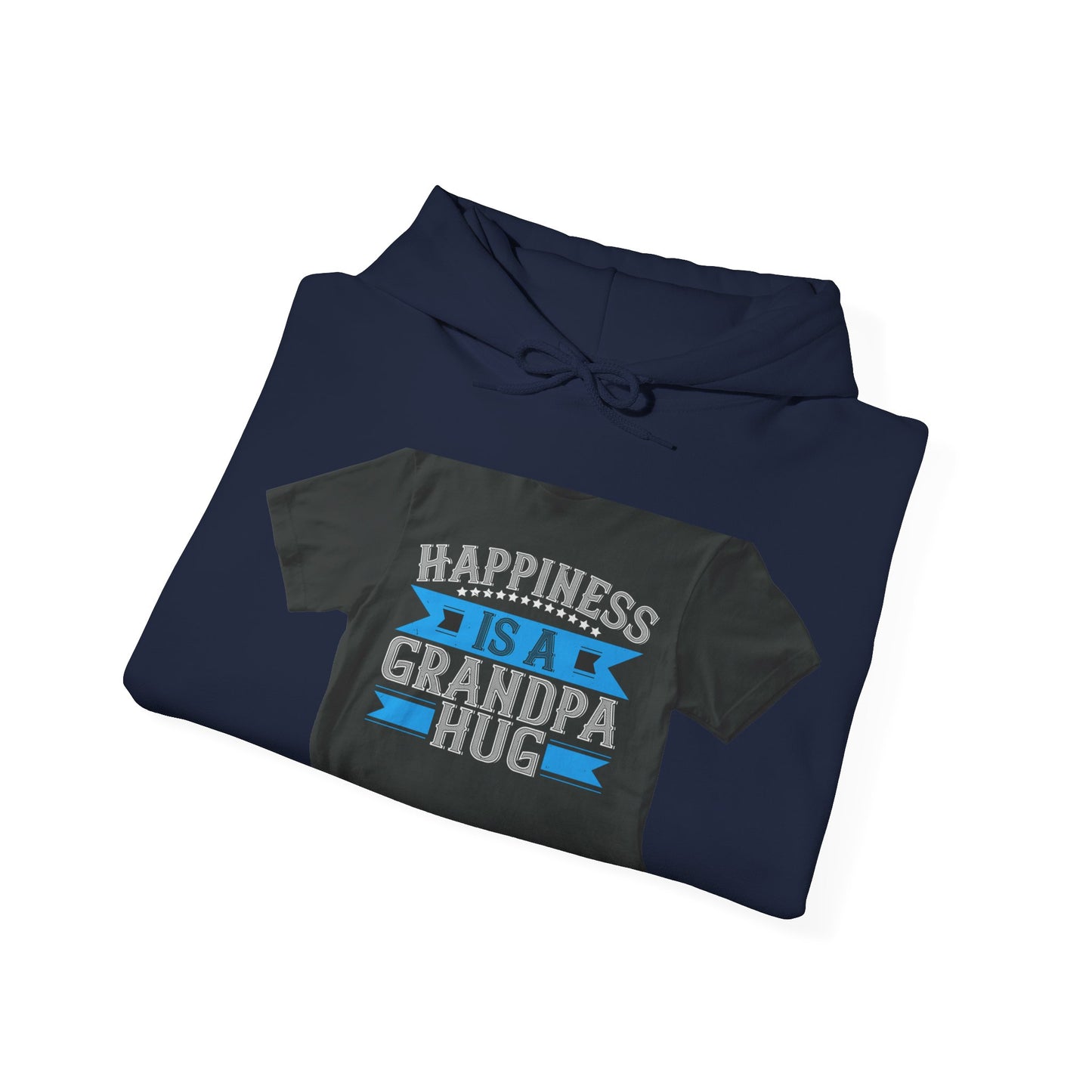 Happiness is a grandpa hug-02 — Unisex Heavy Blend Hoodie (G18500)