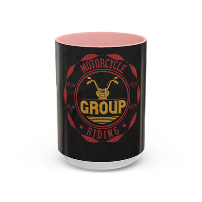 motorcycle group riding — Accent Mug 11/15oz