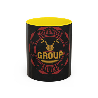 motorcycle group riding — Accent Mug 11/15oz