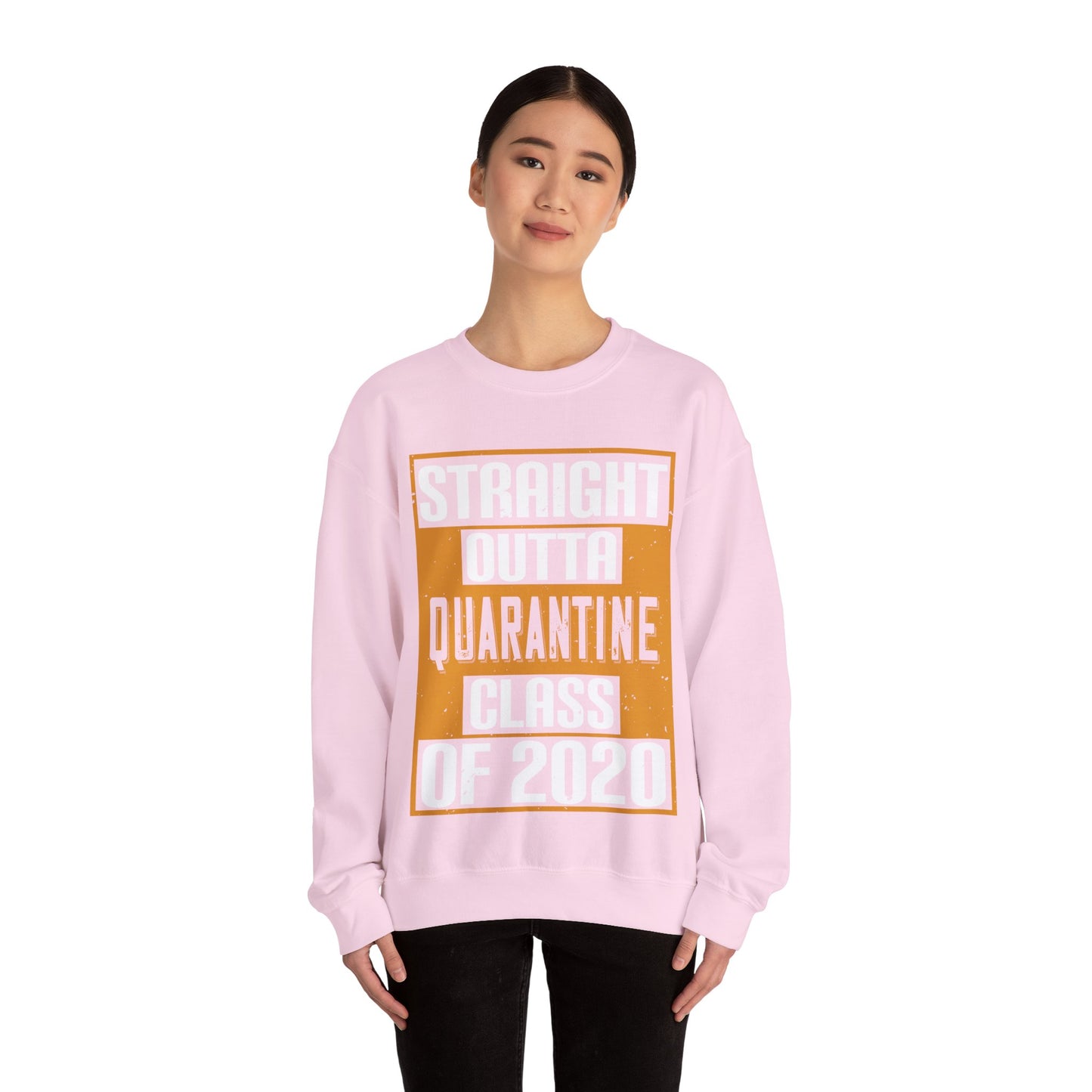 straight outta quarantine class of 2020-01 — Unisex Heavy Blend Crewneck (G18000)