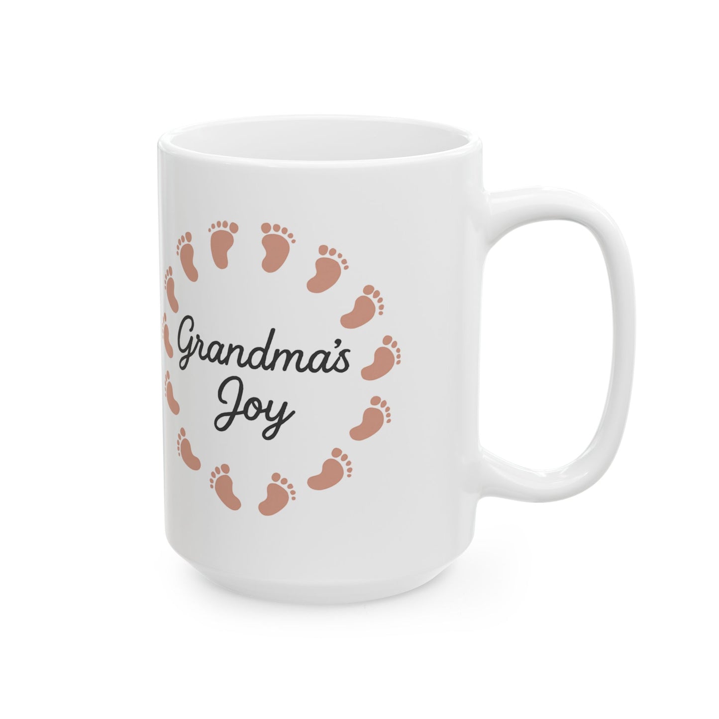 Grandma's Journey Ceramic Mug - Heartwarming Gift for Grandma, Footprint Design, Coffee Cup, Family Memories, [...]