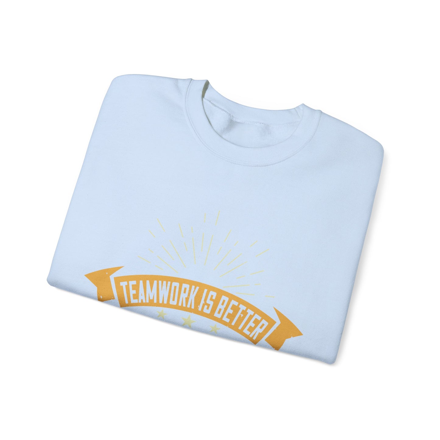 Teamwork is better than isolation, especially for a columnist-01 — Unisex Heavy Blend Crewneck (G18000)