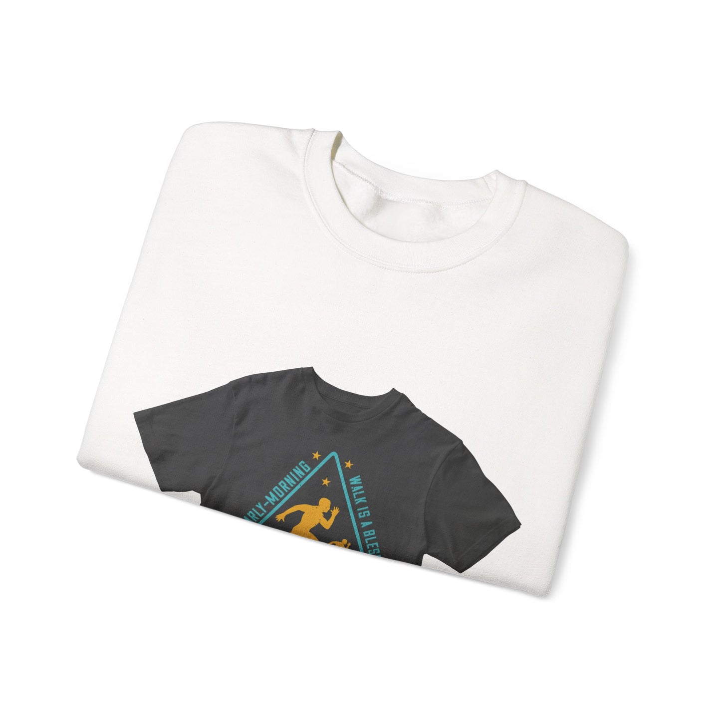 An early-morning walk is a blessing for the whole day-0 — Unisex Heavy Blend Crewneck (G18000)