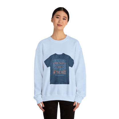 The politicians were talking themselves red, white and blue in the face — Unisex Heavy Blend Crewneck (G18000)